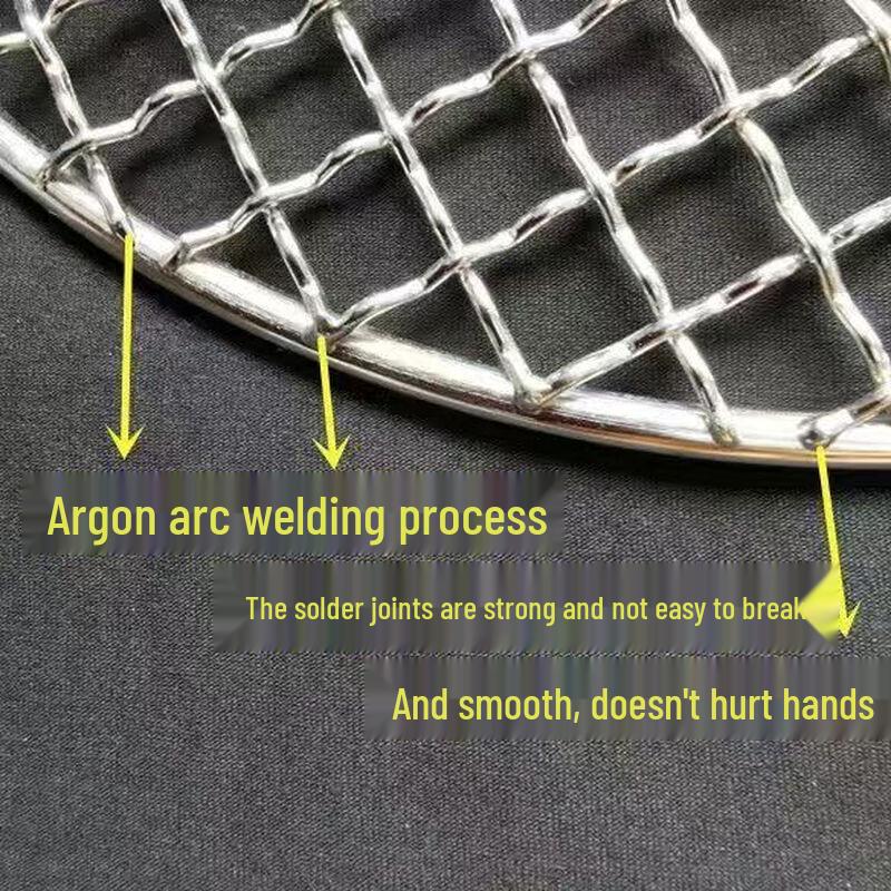 ZISIZ Round Outdoor BBQ Grill Net with Legs