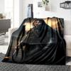1pc Knightly Armor Flannel Blanket Soft Warm Throw for Home, Office, Travel, All-Season Cozy Bedding Gift L1434