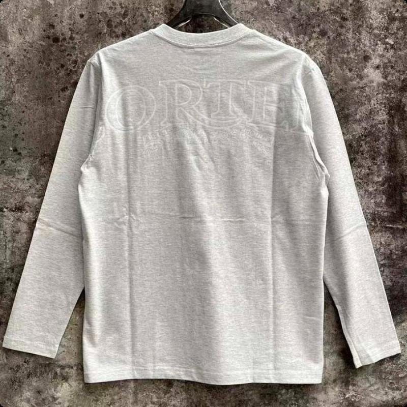 Oversized Cotton Long Sleeve T-Shirt With Bold Letter Print Unisex Streetwear Casual Top Fall