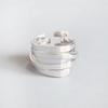 ANEMJERY Simple Multi Layer Smooth Surface Intertwine Ring for Women Fashion All-match Personality Rind Party Jewelry Accessory