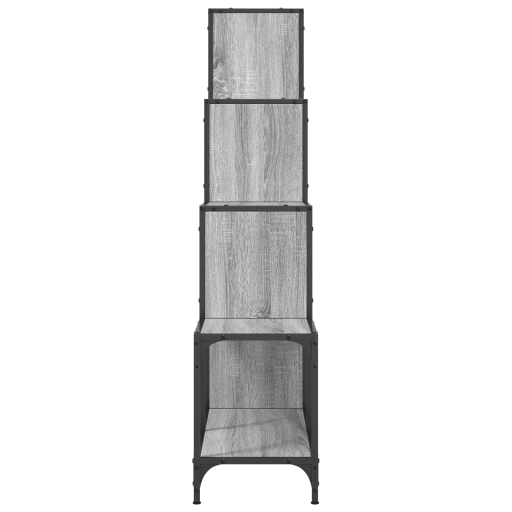 Bookshelf Gray Sonoma 122 x 30 x 132 cm Particleboard and Metal