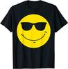Солнцезащитные очки Счастливое лицо Улыбка Юмор Милый Смайлик Желтая Забавная Футболка Классическая Футболка