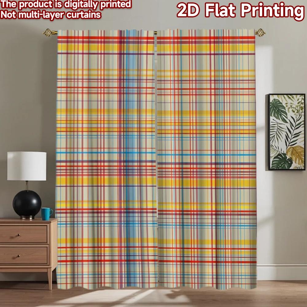 1 шт. 2D плоновый Фотофон Background cloth Цветные Клетчатые Линии 100% Полиэстер Праздничные Украшения Идеально для