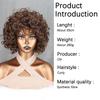 MISS WIG Коричневый смешанный золотой короткий вьющийся парик, африканские кудри, женский большой парик в рулонах, повседневный косплей, синтетический парик из высокотемпературного волокна