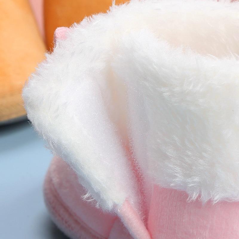 Мягкие пинетки для новорожденных девочек и мальчиков, однотонные зимние сапоги с помпоном, утепленная обувь для новорожденных, новая модная удобная обувь