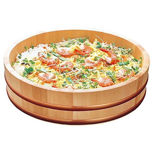 Yamako Natural Wood Sushi Rice Bowl, 36cm