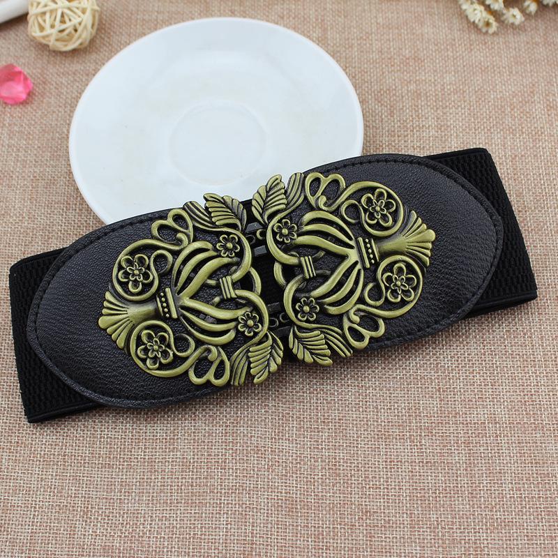 Корейский женский ретро дворец резной эластичный широкий пояс - модный женский корсет пояс-талия, много размеров