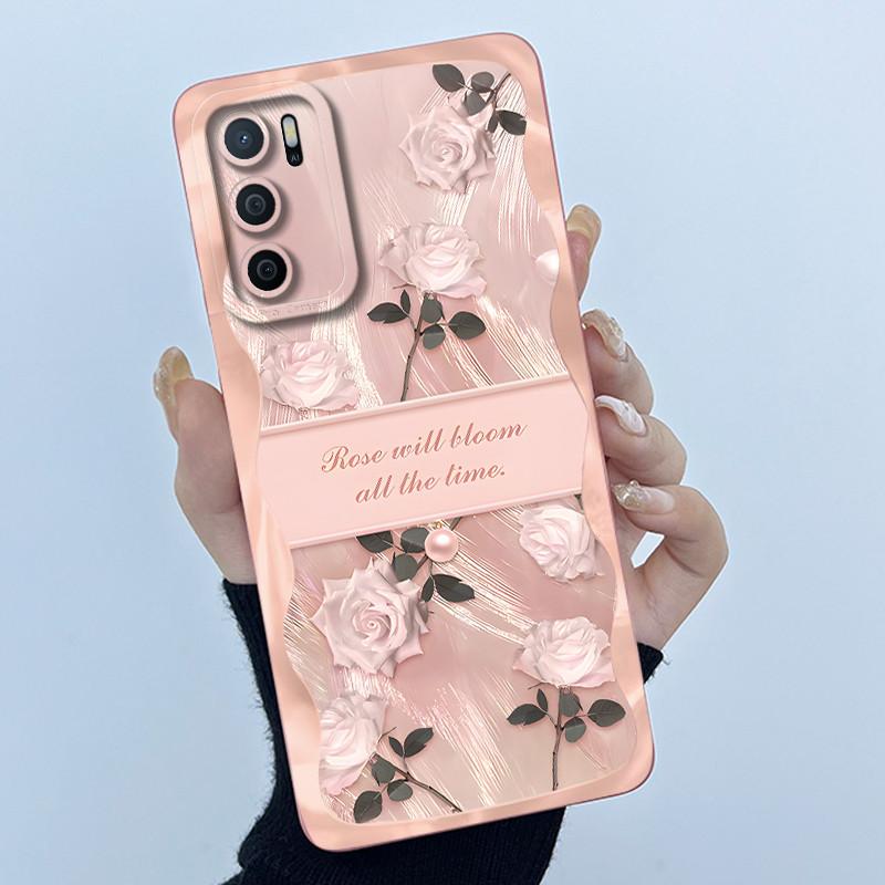 Чехол для OPPO A16 Чехол для Oppo A16s A54s Модный Простой Цветок Мягкий Жидкий Силикон Ударопрочный Чехол Oppo CPH2269 CPH2271 Funda