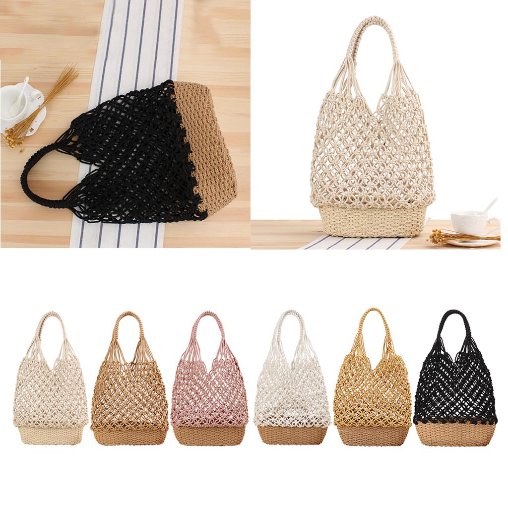 Straw Bag Clutch Knitting Tote for Women