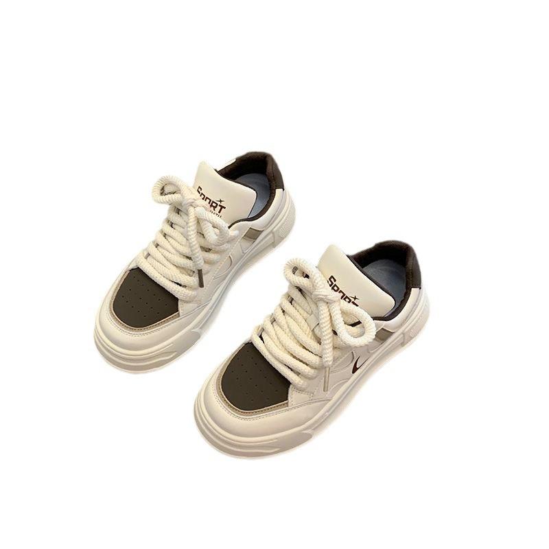 Маленькие белые туфли детские 2024 новые популярные на платформе спортивные кеды женские интернет-знаменитость универсальные повседневные модные весенне-летние