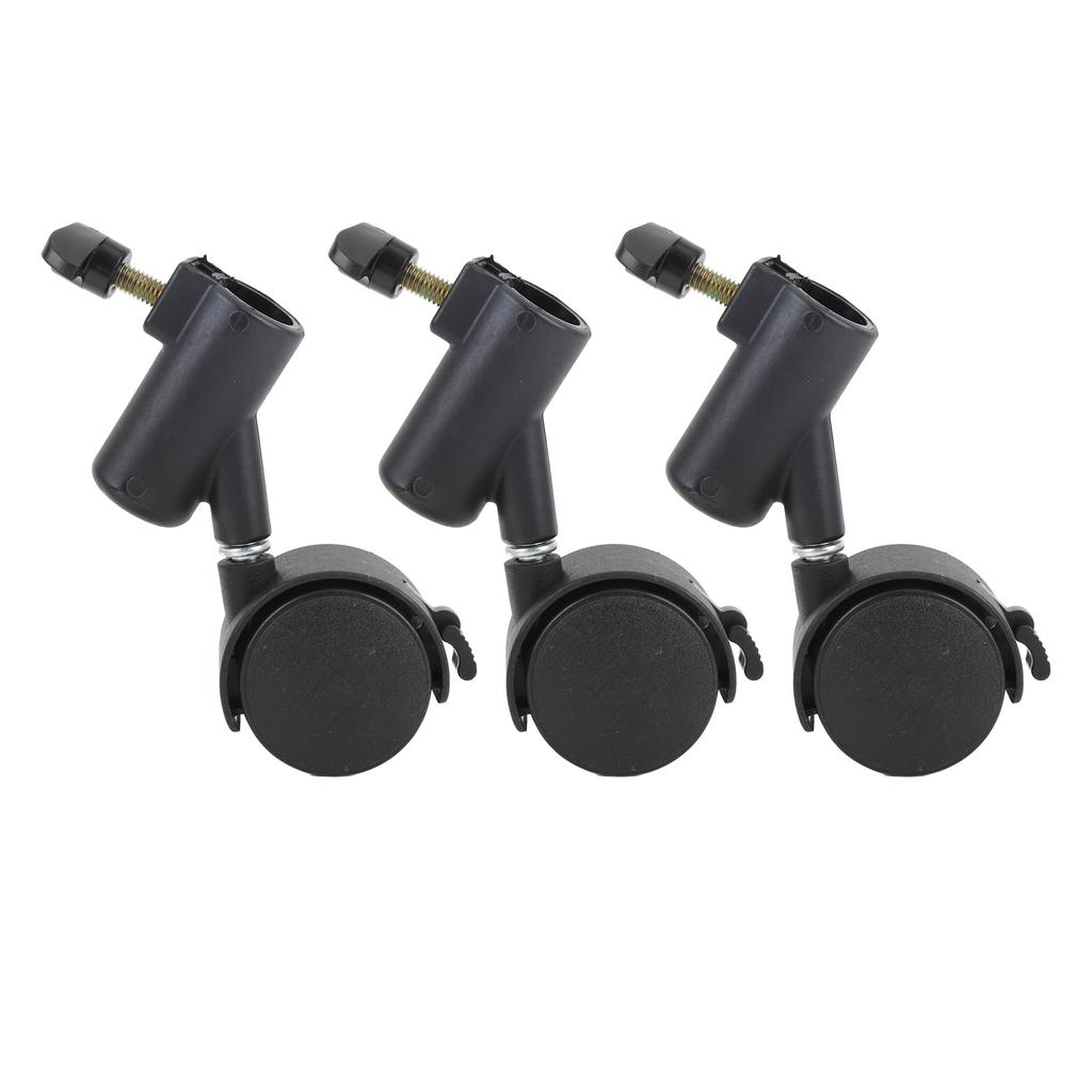 3pcs Light Stand Wheels with Brake 16MM 360 degrees  Rotating Quiet Easy to Install Tripod Swivel Casters for Live