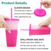 10Pcs 710ml Reusable Blank Plain Plastic Cup Cold Cup Coloured Cup Colored Cup Straw Cup Plastic Tumbler with Straw and Lid 24oz