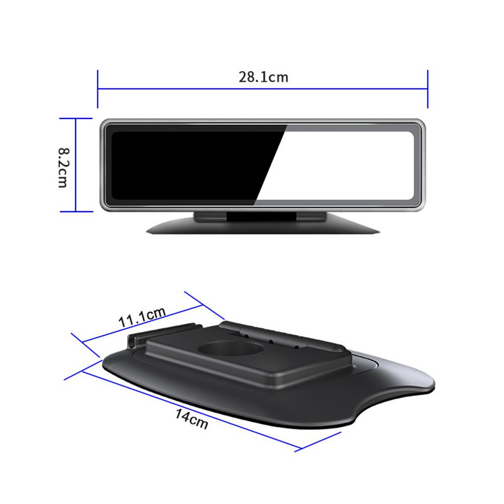 Панорамная приборная панель автомобиля DVR с обзором 360°, 12-дюймовым сенсорным экраном, 4-канальный FHD 1080P IPS-видеорегистратор, дисплей с 4 раздельными экранами