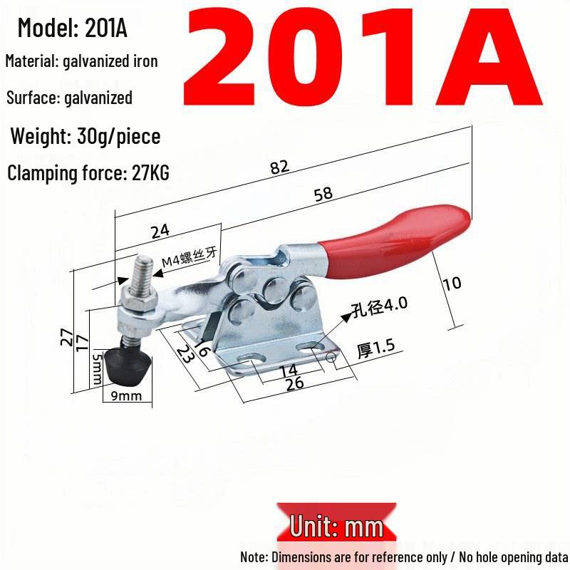 Горизонтальный зажим-фиксатор из нержавеющей стали 304 GH-201