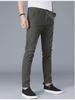 Мужские летние брюки Slim Fit - модные повседневные однотонные спортивные брюки