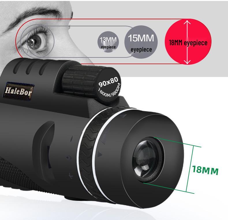 HD High Magnification Professional Monocular with Night Vision for Phones - Ultra Clear Moon & Concert Photography