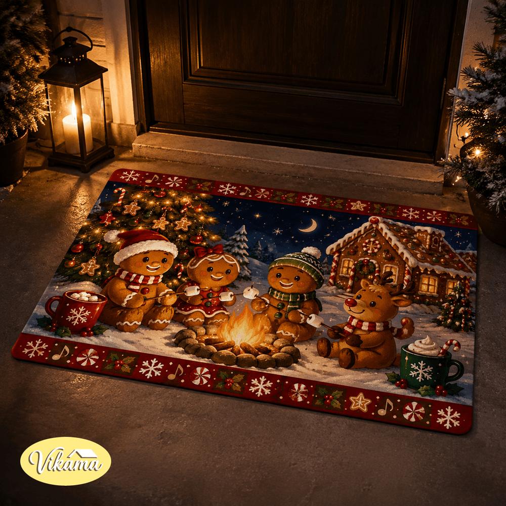 VIKAMA Entrance Door Mat For Hallway, Living Room, Bedroom Entrance, Bathroom Easy-To-Clean Rug Christmas New Style Home Decor