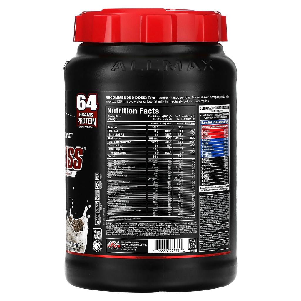 Quickmass®, Катализатор Быстрого Набора Массы, Печенье и Крем, 1,59 кг (3.5 фунта)