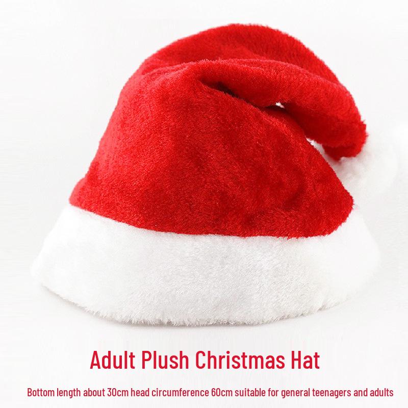 Extra Large Deluxe Plush Santa Hat - Thick, Long, Christmas Decoration