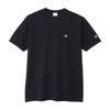 Short Round One Point Short Sleeve Basic Black [Champion] T-shirt, Sleeve, Neck, 100% Cotton, Logo, T-shirt, C3-Z359, Men's