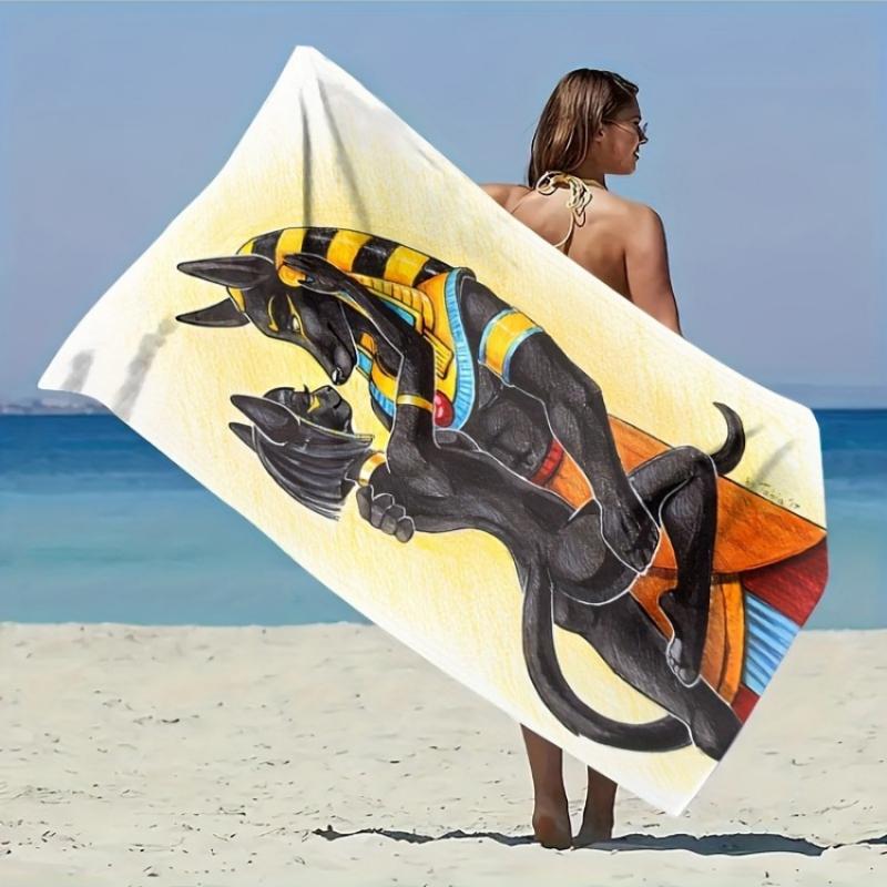 1pc Wolf Pattern Beach Towel,Suitable for Seaside Beaches,Swimming Pools,Bathrooms,Camping Trips Fitness,a Versatile Beach Towel