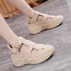 2025 New Hole Shoes Women's Summer Roman Sandals Fashionable Versatile Breathable Hollow Platform Casual Dad Shoes