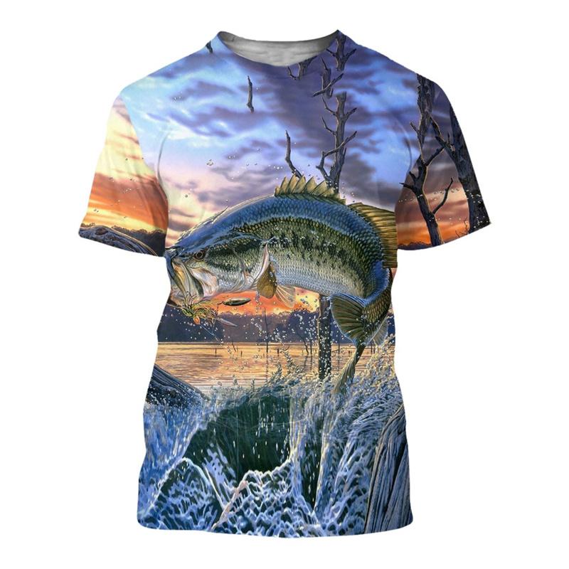 Fashion 3D Carp Fishing Men Women Summer T Shirt Street Trendy All Match O-Neck Short Sleeve Oversized Male T Shirt Men Clothing 5855