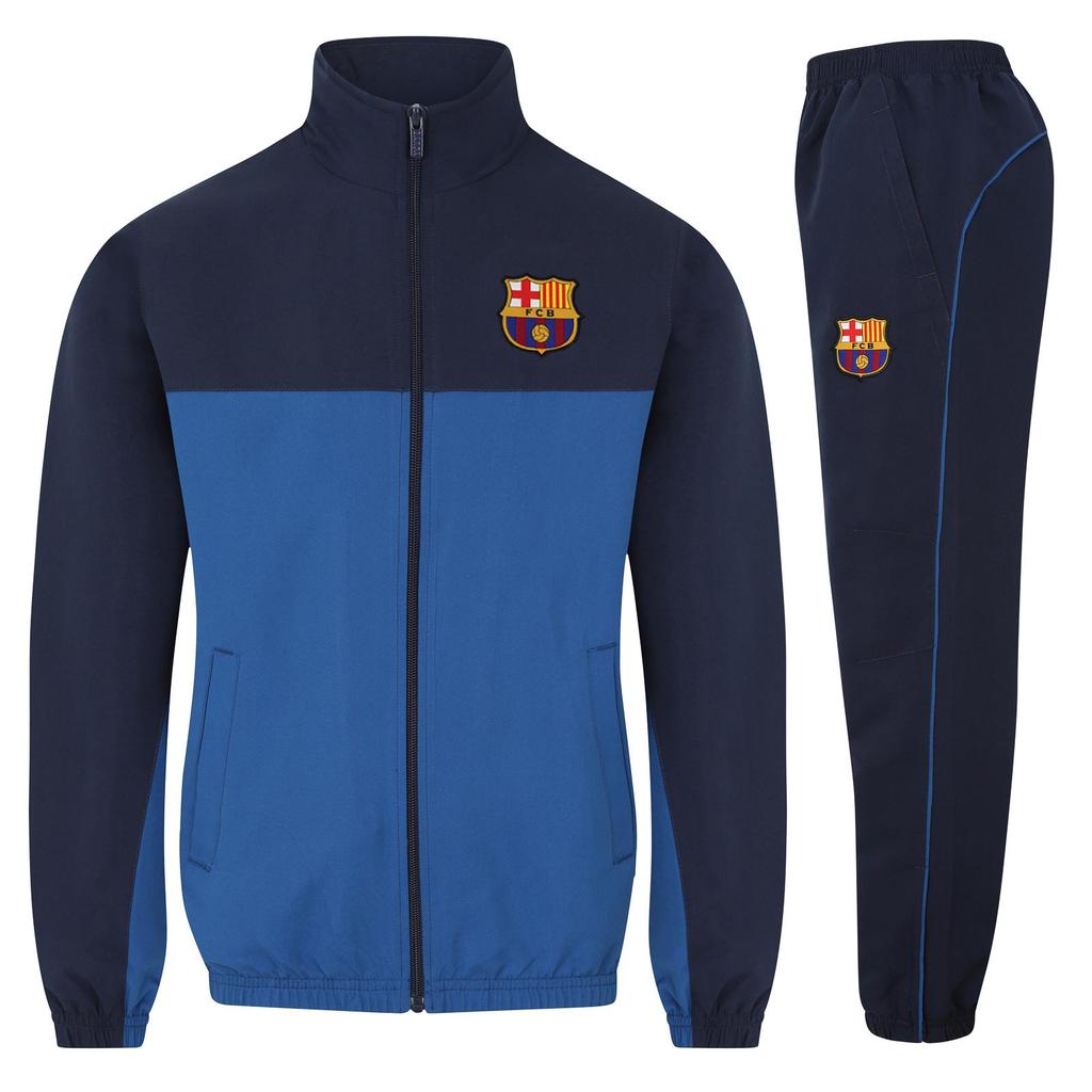 FC Barcelona Boys Crest Two Tone Tracksuit