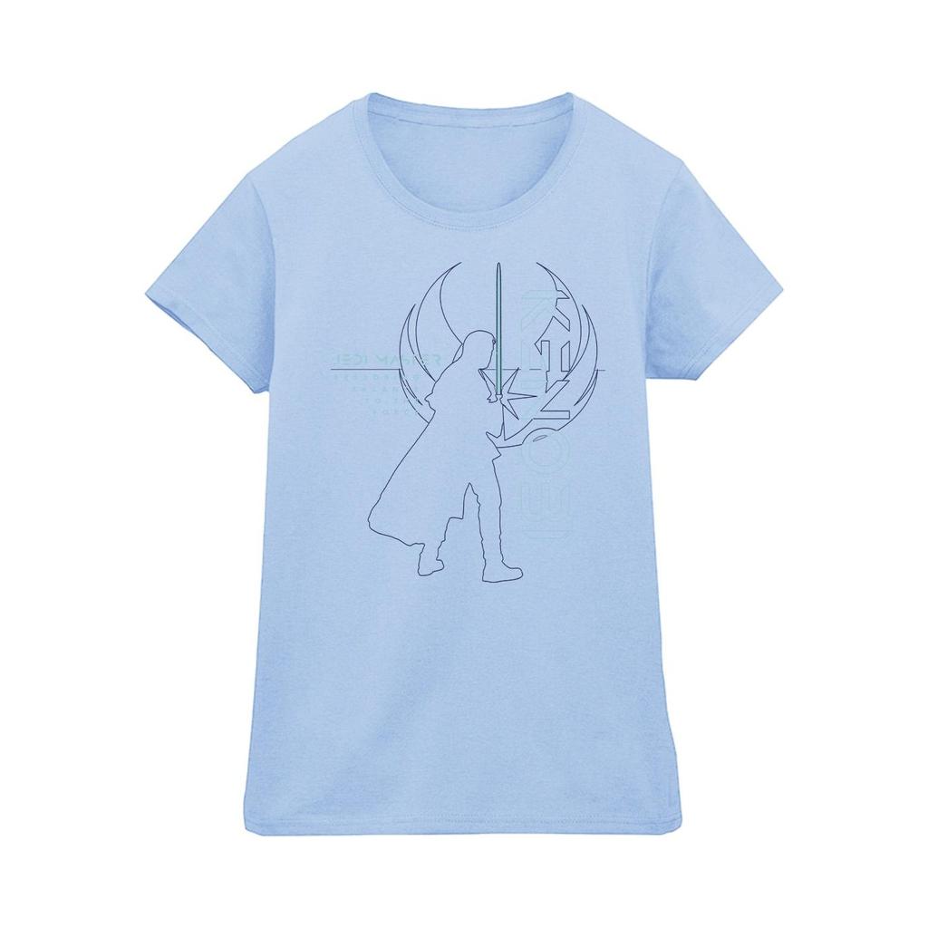 STAR WARS Женская/дамская футболка Obi-Wan Kenobi Jedi Master Balance Cotton