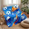 Soccer Ball Splash Art 4 Theme blanket Lightweight Warm Flannel Blanket Decorative Throw Blanket for Home Decoration