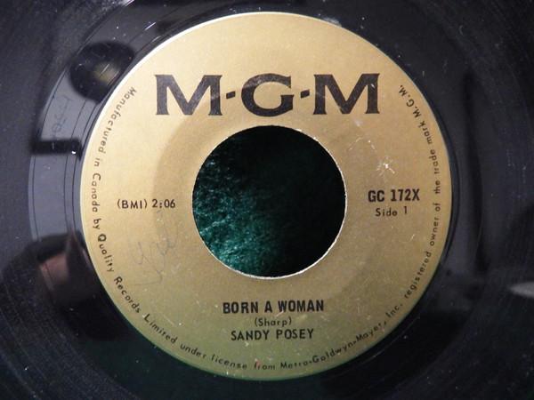 Пластинка 7 дюймов SANDY POSEY Born A Woman GC172X MGM RECORDS 1966 Канада Поп Б/у