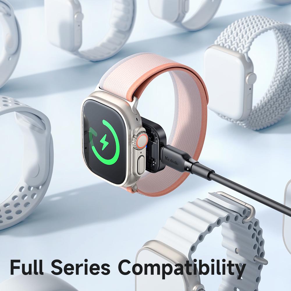 Mcdodo Apple Watch Магнитное индукционное зарядное устройство для быстрой зарядки для Iwatch Series 8 7 Se 6 5 4 3 2 Портативная магнитная беспроводная зарядная панель