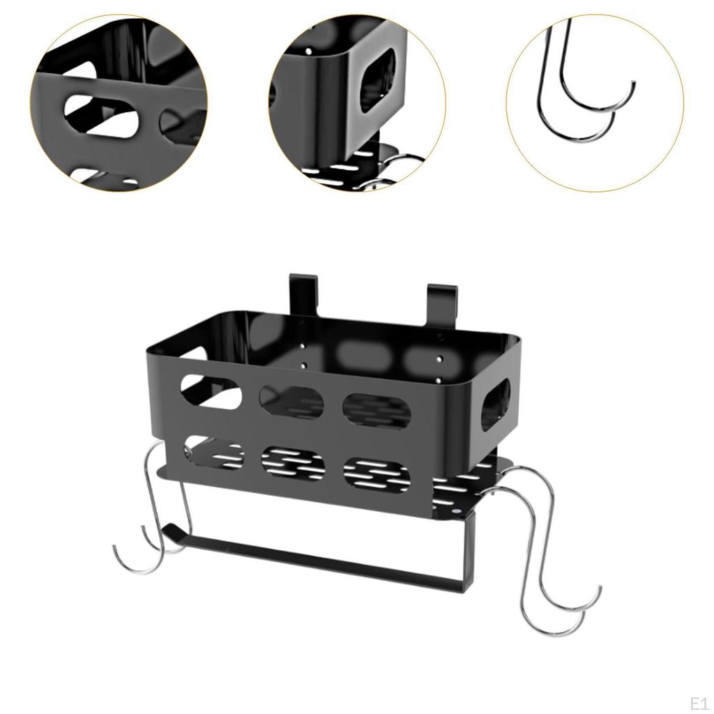 Grill Side Shelf BBQ Easy to Install Adjustable Height Barbecue Condiment Holder for Pro