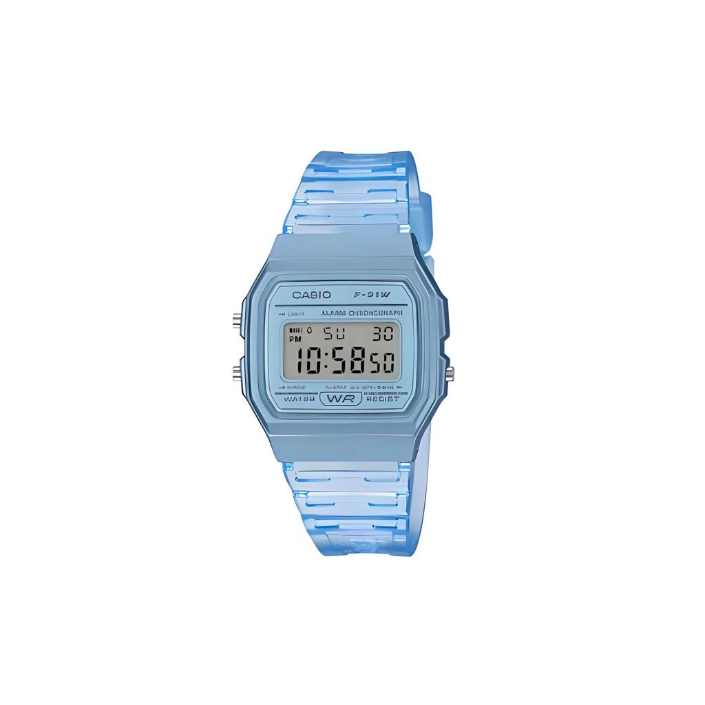 Casio Часы с кварцевым механизмом и полимерным ремешком из коллекции Custom Collection Мужские часы Синий циферблат F-91WS-2(Watch5--)