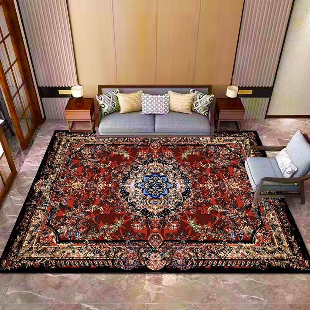 Классический персидский ковер для гостиной, ретро-стиль, украшение, домашние ковры для спальни, большой площади, нескользящий, моющийся, коврик для пола в гостиной