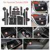 Для Hyundai Sonata 2025 противоскользящий коврик для дверного паза, подставка для стакана, аксессуары для интерьера 15 шт./компл.