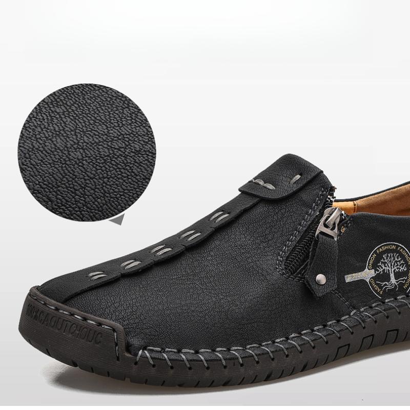 Мужские кожаные повседневные туфли ручной работы, туфли для вождения без застежек