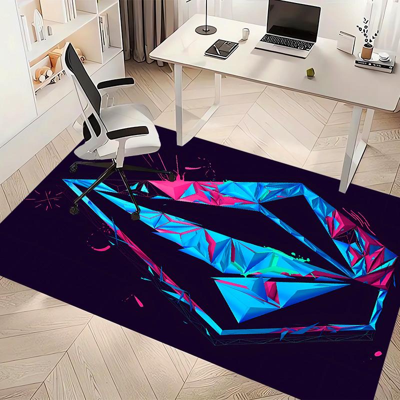 V-VOLCOM LOGO4 Printed Absorbent Washable Carpet, Non-Slip Bathroom Mats, Kitchen Rugs, Yoga Mat,Living Room Entrance, Camping Picnic Rugs