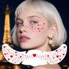 Skin-safe Tattoo Stickers Temporary Sticker, Red Freckles Face Tattoo, Waterproof for Adults Festive Party Makeup Tattoos