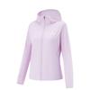 Li Ning Running Series Comfortable Casual Simple Solid Color Hooded Zipper Versatile Mirror Sun Protection Jacket Women Jacket Cool-Purple AFDV252-5