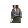 Uniqlo Клетчатая однобортная повседневная рубашка с длинным рукавом Унисекс Серо-свинцовый 462396-06