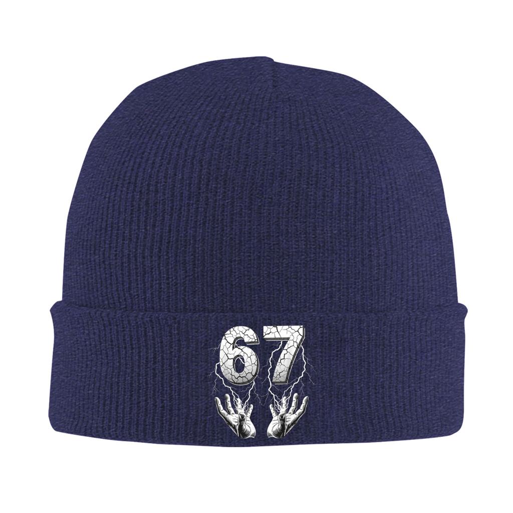 Funny Six Seven 6 7 Meme Youth Funny 67 Hands Meme 6 7 Bonnet Hats Beanie Hats Winter Knit Hat Casual Unisex Kpop Head Wrap Cap