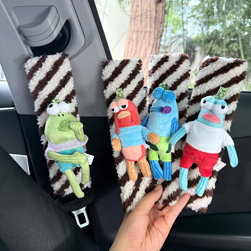 Плюшевая накладка на ремень безопасности Губка Боб: Защита от натирания шеи и плеч