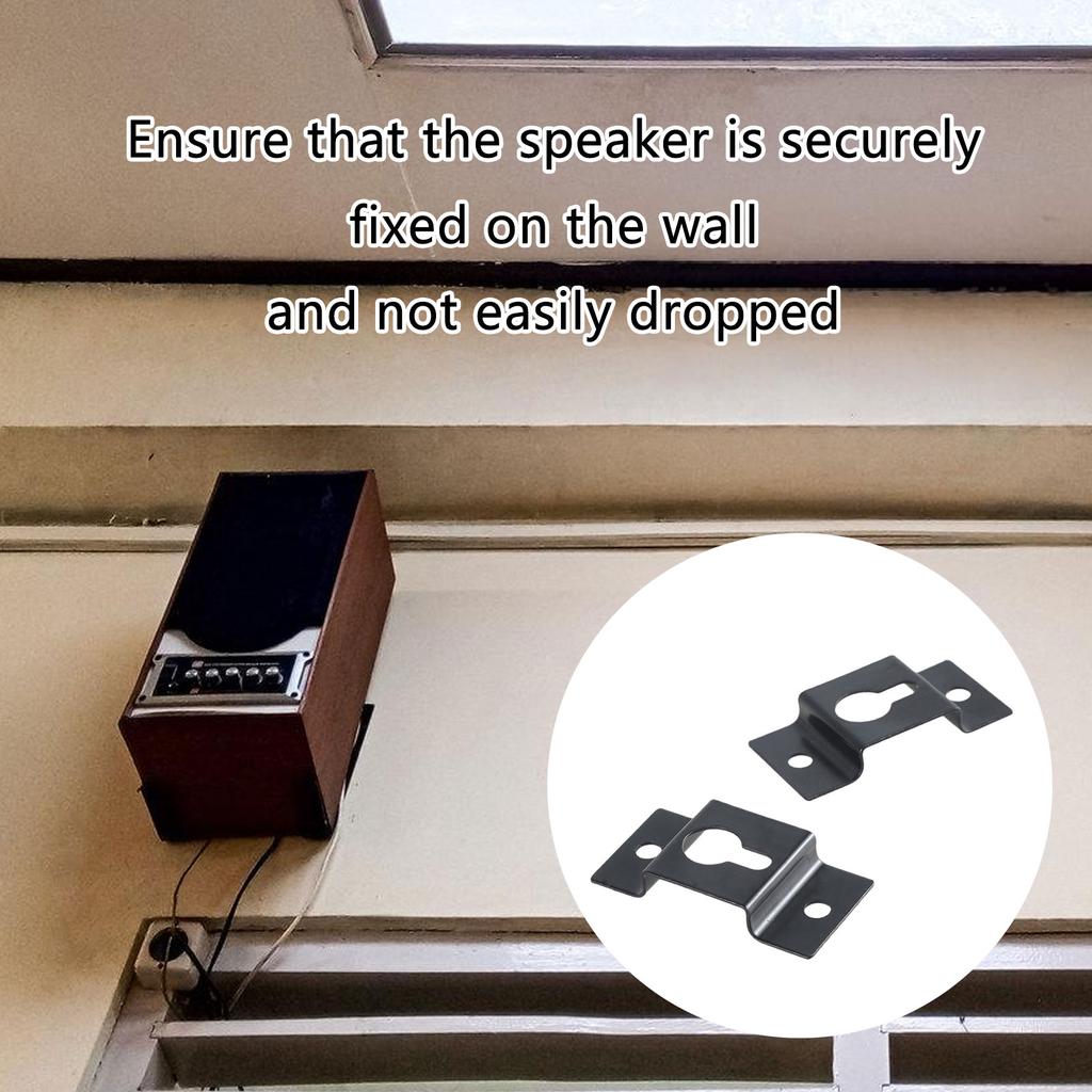 1 пара настенных крючков для динамиков объемного звучания, надежная и долговечная металлическая конструкция для экономии места музыкального оборудования