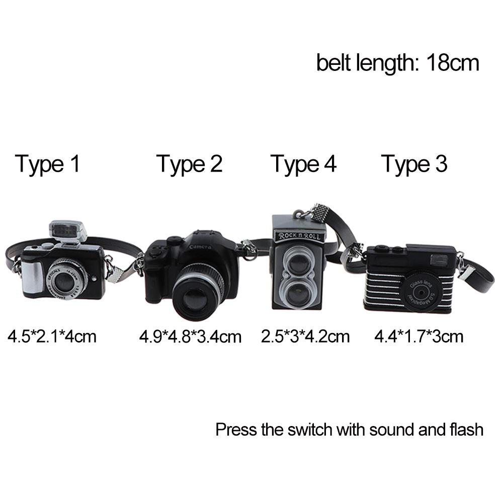 Мини зеркальная детская игрушка Миниатюрные куклы Камера Затвор и вспышка Цифровая камера Модель с черным поясом
