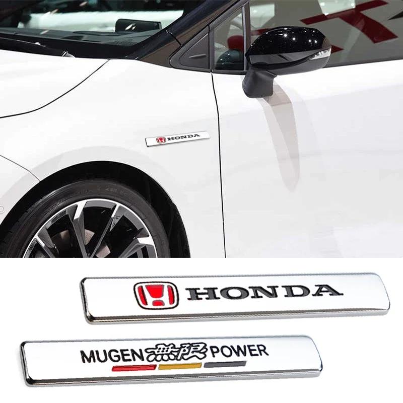 For Honda Civic Fit Jazz Accord Pilot CRV Odyssey City 3D Metal Car Emblem Stickers Side Fender Tail Trunk Styling Accessories CB0