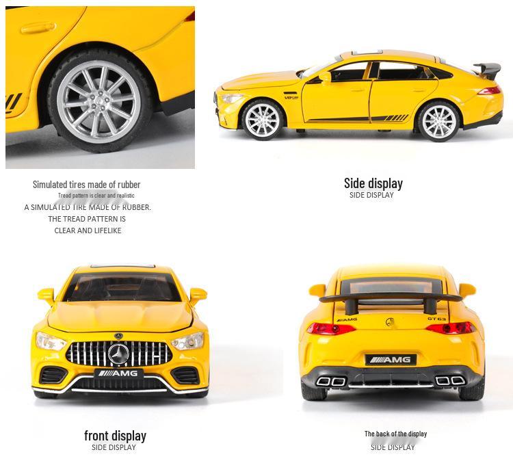 1:32 Большая игрушечная спортивная модель Mercedes-AMG GT63S со звуком и светом