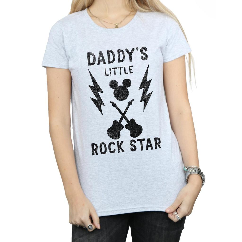 Disney Womens/Ladies Mickey Mouse Daddy´s Rock Star Cotton T-Shirt