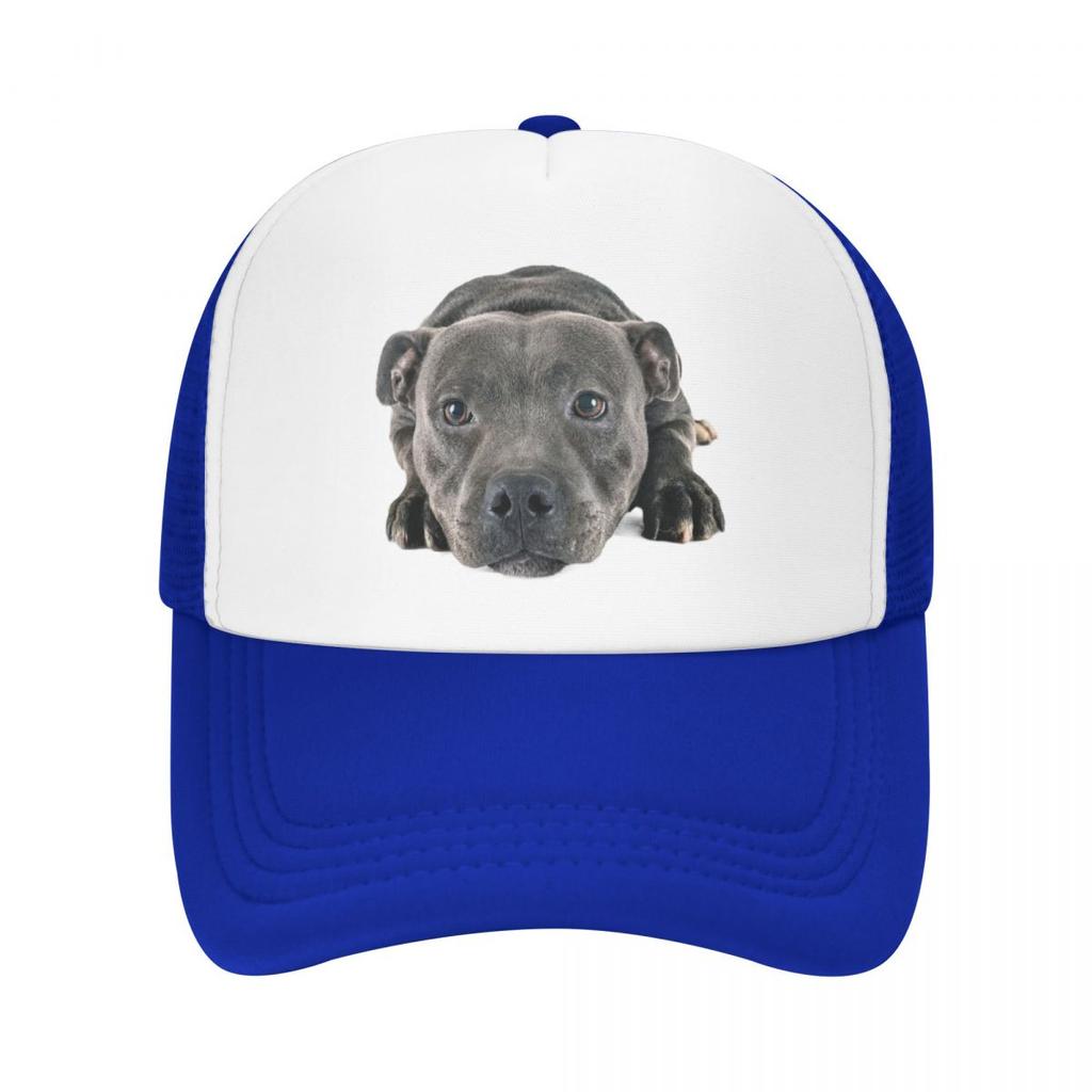 Punk Staffordshire Bull Terrier Baseball Cap WoUnisex Unisex Breathable Trucker Hat Outdoor Snapback Hats Summer Caps