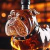 300 мл Бутылка в форме бульдога Виски Большая емкость Стеклянный декантер Декантер для красного вина Дом